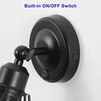 12V LED RV Wall Sconce Light Fixture with Switch and Metal Cage Shade, RV LED Be