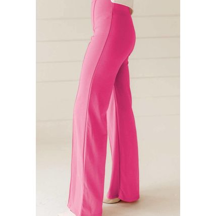 Sachet Pink High Waist Central Seam Flared Pants