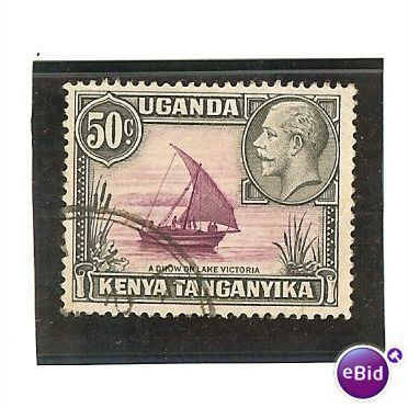 KUT Kenya Uganda Tanganyika KGV 1935 50c Bright Purple & Black Used SG 116 stamp