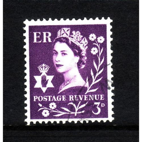 GREAT BRITAIN NORTHERN IRELAND 1958 SG NI 1 3d DEEP LILAC FINE USED#2