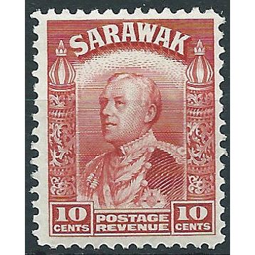 Sarawak 1934 SG113 10c Scarlet Mounted Mint .. ..