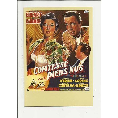 THE BAREFOOT CONTESSA Humphrey Bogart Poster Art Postcard by Zreik (120)