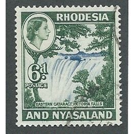 RHO 1959 6d 'VICTORIA FALLS' FINE USED (EBID45-633)