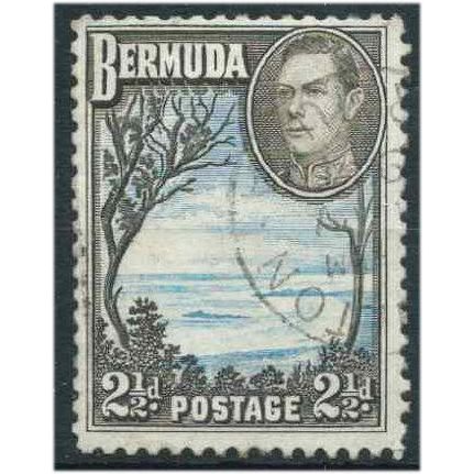 Bermuda 1941 SG113a 2 1/2d Light Blue & Sepia Black Fine Used . ...