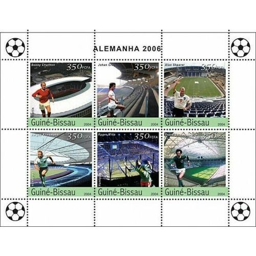 GUINE BISSAU 2004 SHEET MNH FOOTBALL GERMANY FUTBOL SOCCER SPORTS DEPORTES 1