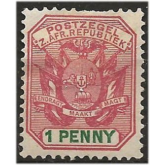 Transvaal 1896 SG217 1d Rose-Red & Green Mounted Mint . .. .