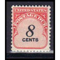 J96 8c Postage Due Barely Clears MNH KA1109