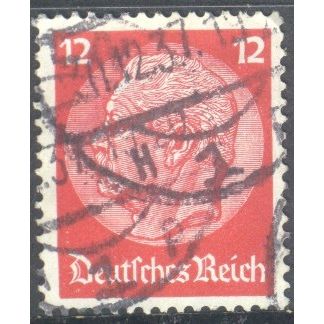Germany 1934 - 12pf carmine - President Von Hindenburg - used 10