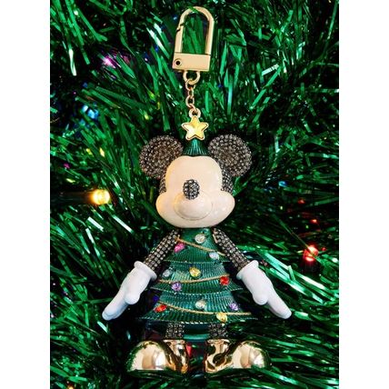 BAUBLEBAR DISNEY MINNIE MOUSE CHRISTMAS TREE DRESS BAG CHARM KEYCHAIN~NW~HOLIDAY