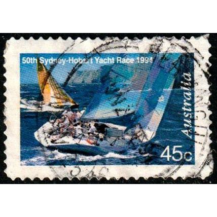 Australia 1994 Sydney to Hobart Yacht 45c Used P&S Stamp #2.
