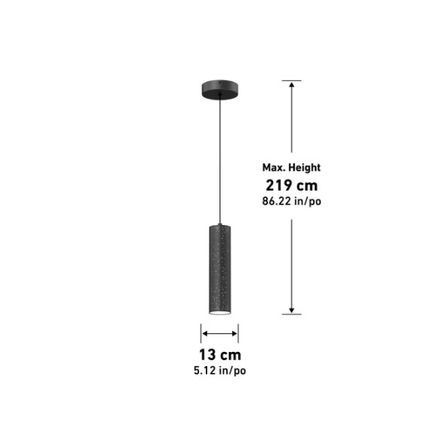 Artika Cosmic 13.5-Watt 1 Light Black Modern 3 CCT Integrated LED Mini Pendant