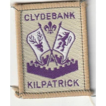 Scout Badge Scotland - Clydebank Kilpatrick - White Back (BZ139)