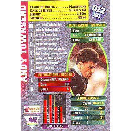 Merlin Premier Gold English Premier League 1996/97 Andy Townsend