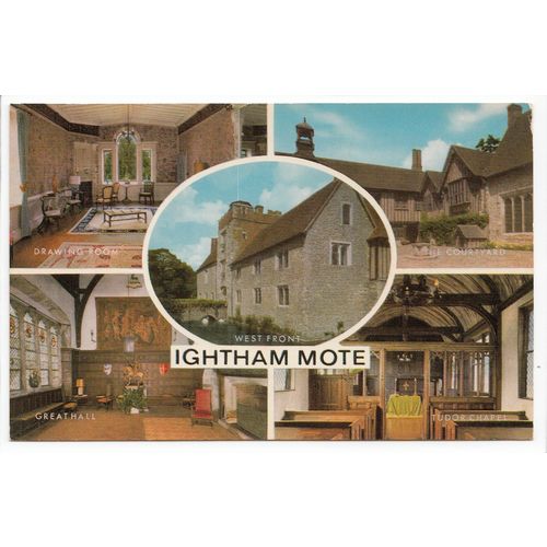 Ightham Mote Manor House Kent Multiview Postcard