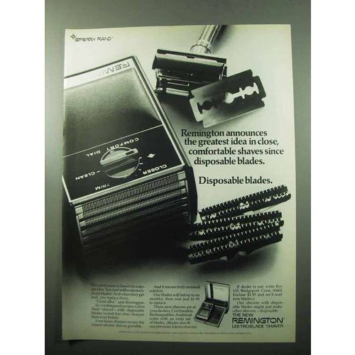 1969 Remington Lektroblade Shaver Ad - Disposable