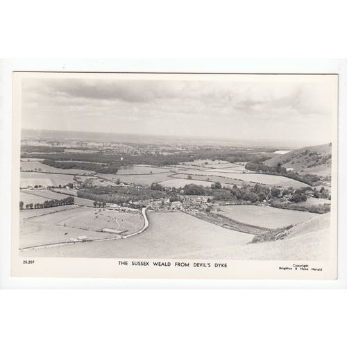 The Sussex Weald from Devil's Dyke RP Postcard 25207