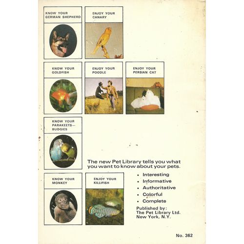 Enjoy Your Turtle by Richard Haas ( Pet Library | 4th. Printing | 1970 )