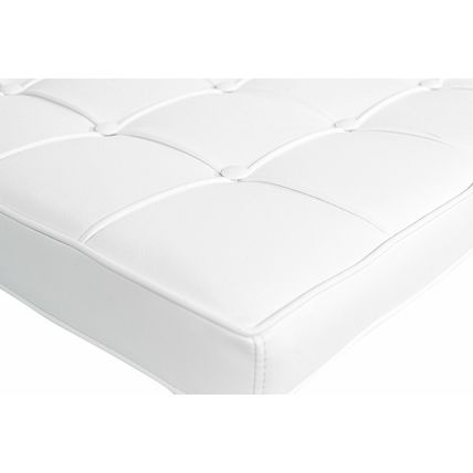 Black/White Genuine Ital Leather Replacement Cushion for Pavilion Style Ottoman