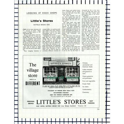 (6649) Little's Stores Hatfield Broad Oak Essex Mr WH James - 1966 Cutting