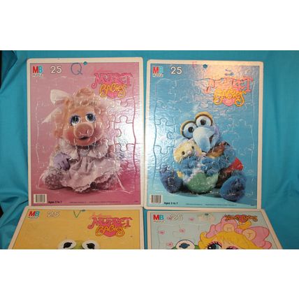 VTG 80s Muppet Babies Frame Tray Puzzle Gonzo Piggy Kermit 1984 Jim Henson 25 PC