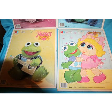 VTG 80s Muppet Babies Frame Tray Puzzle Gonzo Piggy Kermit 1984 Jim Henson 25 PC