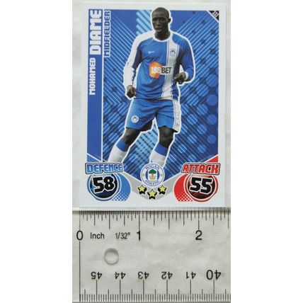 2010/11 Topps Match Attax Trading Card 333 Mohamed Diame, Wigan Athletic