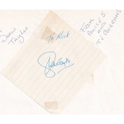 Shaw Taylor Police 5 Keep Em Peeled ITV 1980s New Scotland Yard Hand Signed Auto