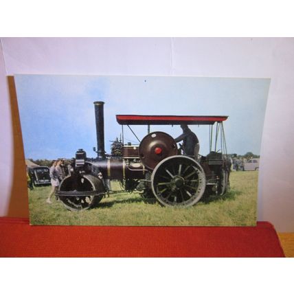 1922 FOWLER STEAM ROAD ROLLER unused postcard dated 1970 #