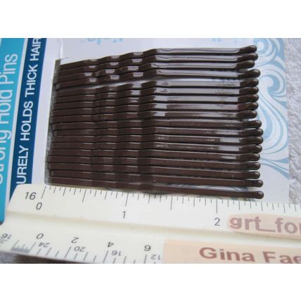 18 Conair Brown Strong Hold Pins Secure Hold Thick Hair Metal Styling Bobby Pin