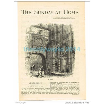 AT ROUEN, FRANCE, BOOK ILLUSTRATION/PRINT 1879