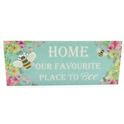 Home Our Favourite Place to Be Floral with Bee Detail Freestanding Ornament