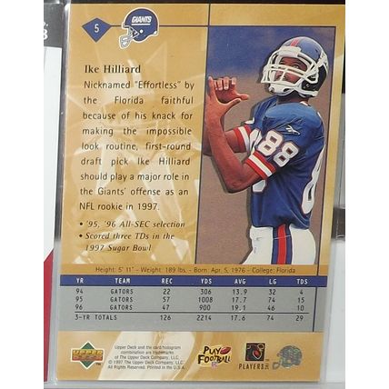 1997 Upper Deck IKE HILLIARD (Giants) Star Rookies Card #5