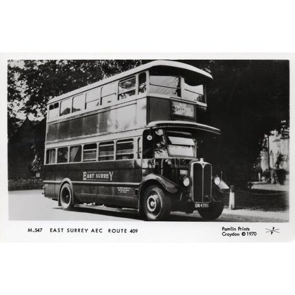 East Surrey AEC Route 409 Bus Tram Transport Photo Postcard