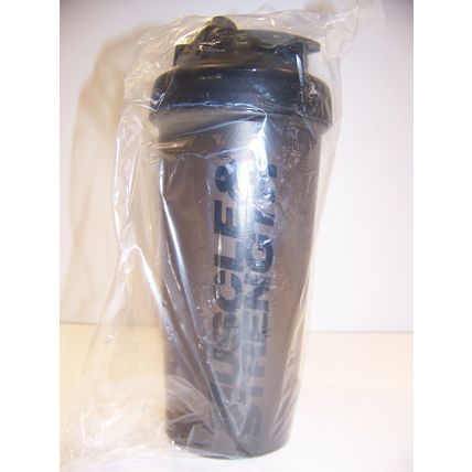 Muscle & Strength Tactical Shaker Bottle BRAND NEW 22 OZ. BLACK ON BLACK