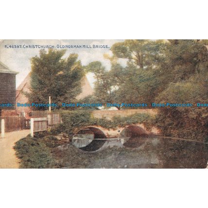 R092788 Christchurch. Old Norman Mill Bridge. Photochrom. Celesque