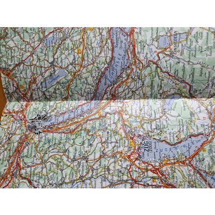 Vintage 1980's Michelin Map of Switzerland - Area 21 - Basel