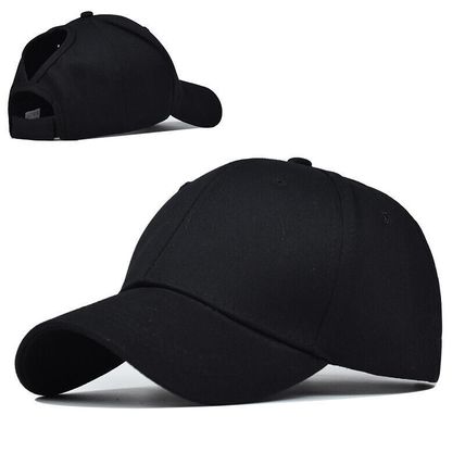 High Bun Hat Cotton Summer Sun Sport Snapback Ponytail Baseball Cap Ladies