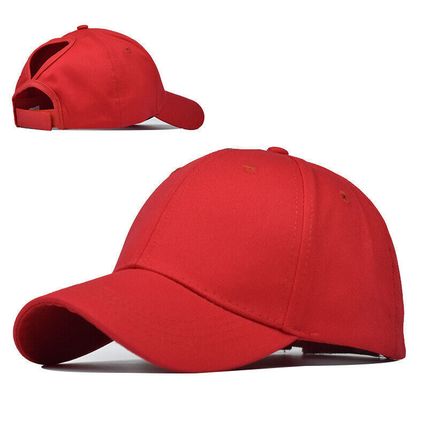 High Bun Hat Cotton Summer Sun Sport Snapback Ponytail Baseball Cap Ladies