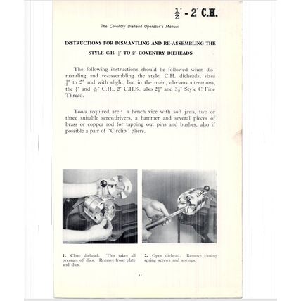 Herbert Coventry Diehead Operators Manual 6th Edition 1960 EP11603500 PDF