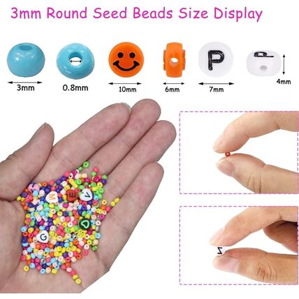 Beads for Jewelry Making 6720pcs Glass Seed Beads 3mm and Alphabet Letter Beads