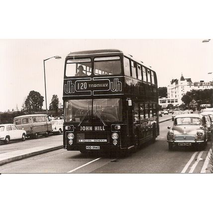 Black & White Photograph of Devon General Ltd. - VOD 595S ex. Western National