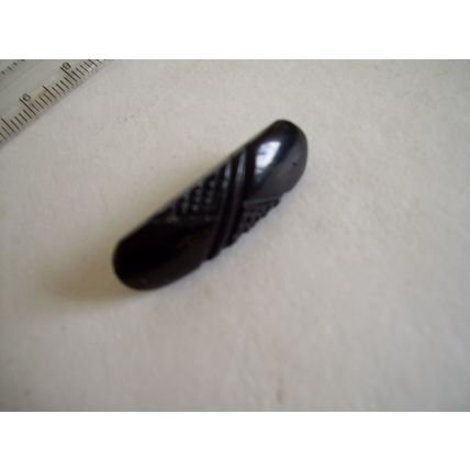 Vintage Bakelite Brooch Art Deco Faux Jet Black Geometric Pin Simichrome Tested