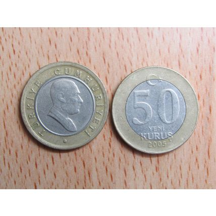 Turkey 2005 50 Kurus Coin