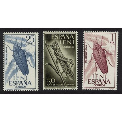 Ifni Beetle Locust Insects 3v 1964 MNH SG#198-200 Sc#116-118