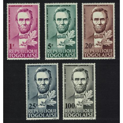 Togo Death Centenary of Lincoln 5v 1965 MNH SG#413-417 Sc#521-524+C45