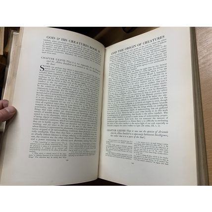 1905 "OF GOD AND HIS CREATURES" ST THOMAS AQUINOS 2.5kg HEAVY ANTIQUE BOOK (P12)