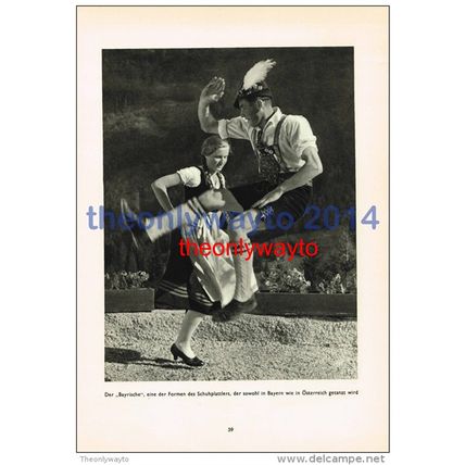 Bayrische', a Schuhplattler Danced in Bavaria & Austria, Photo Book Illustration
