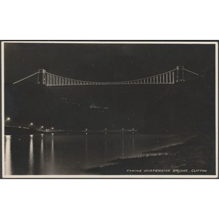 Famous Suspension Bridge, Clifton, Bristol, c.1920 - RP Postcard