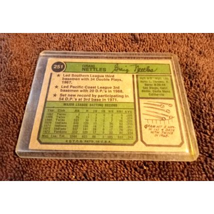1960Topps # 251 Graig Nettles New York Yankees VG/EX Shape Low Grade (CJ)
