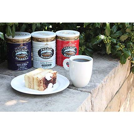 French Market Coffee & Chicory Medium-Dark Roast Ground Coffee, 12Oz Can (Pack o